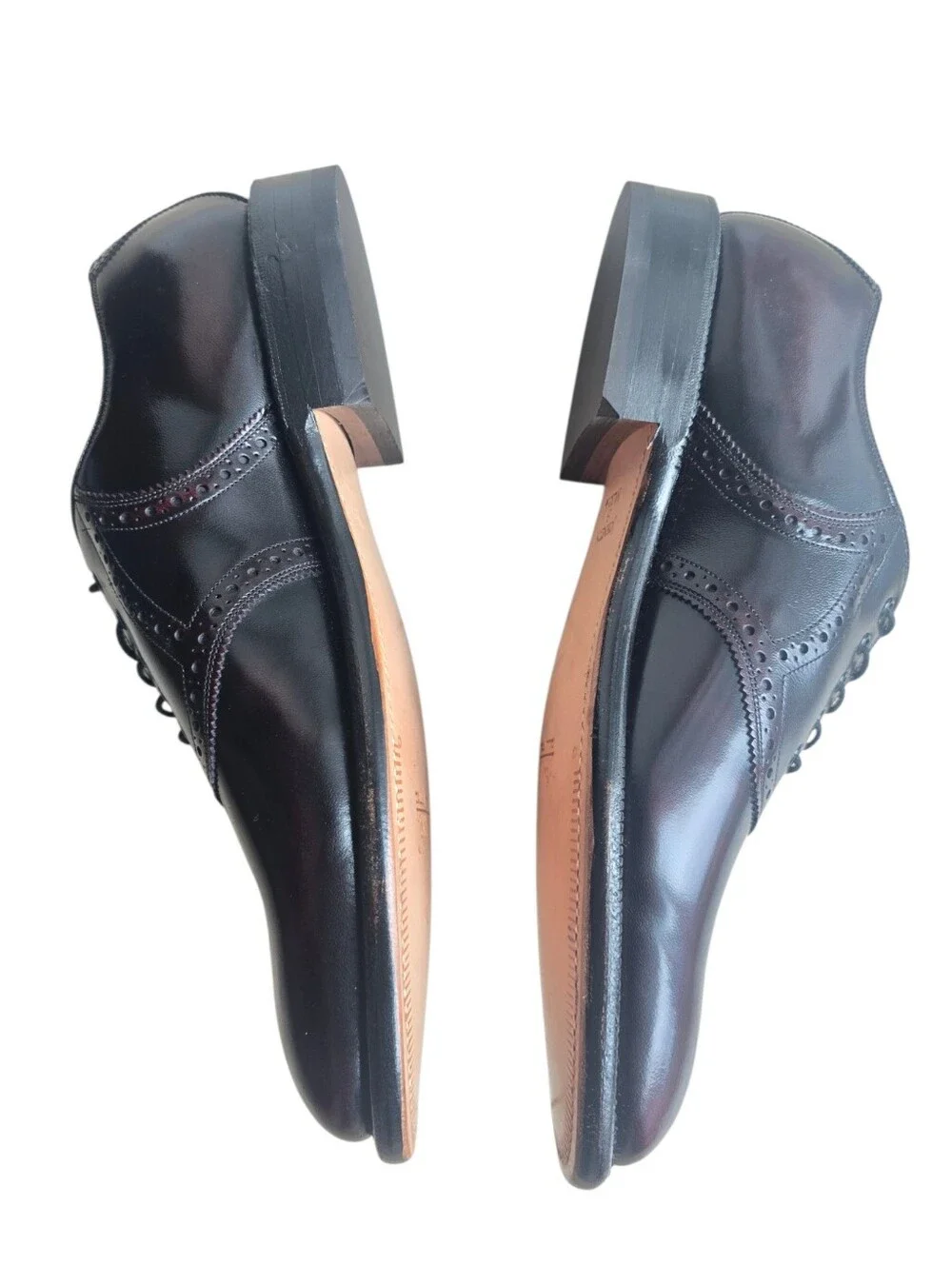 NEW Vintage Johnston & Murphy Aristocraft Burgundy/Black Leather Saddle Oxfords